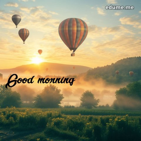 Good morning messages for Whatsapp picture balloon gratis