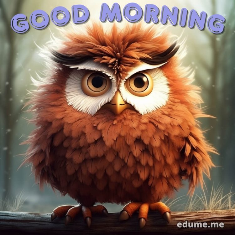Good morning whatsapp picture owl gratis