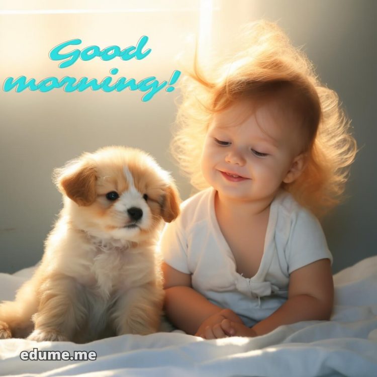 Good morning Whatsapp images picture puppy gratis