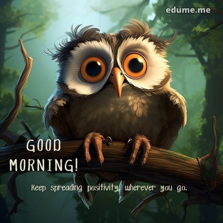 Good morning Whatsapp images picture owl gratis