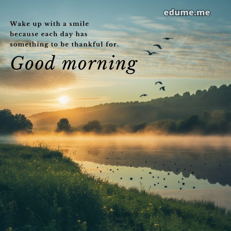 Good morning Whatsapp message picture river gratis