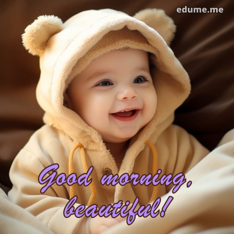 Good morning Whatsapp message picture baby gratis