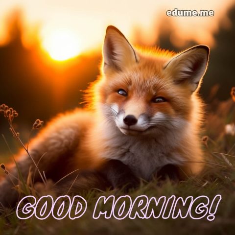 Good morning Whatsapp message picture fox gratis