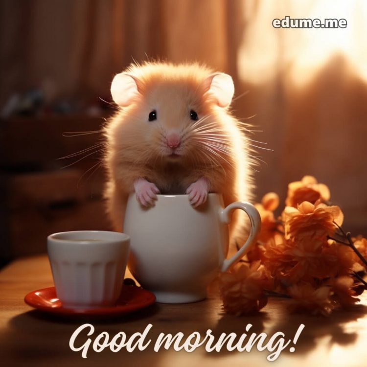 Good morning whatsapp messages picture hamster gratis