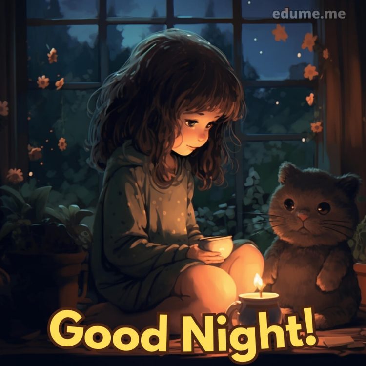 Good night image for Whatsapp picture little girl gratis