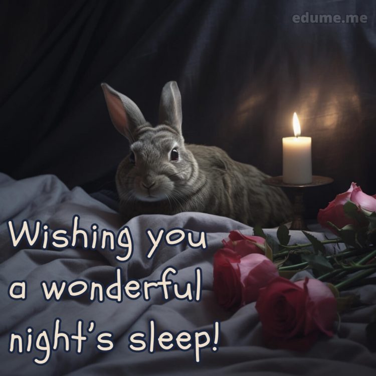 Rose beautiful good night picture bunny gratis