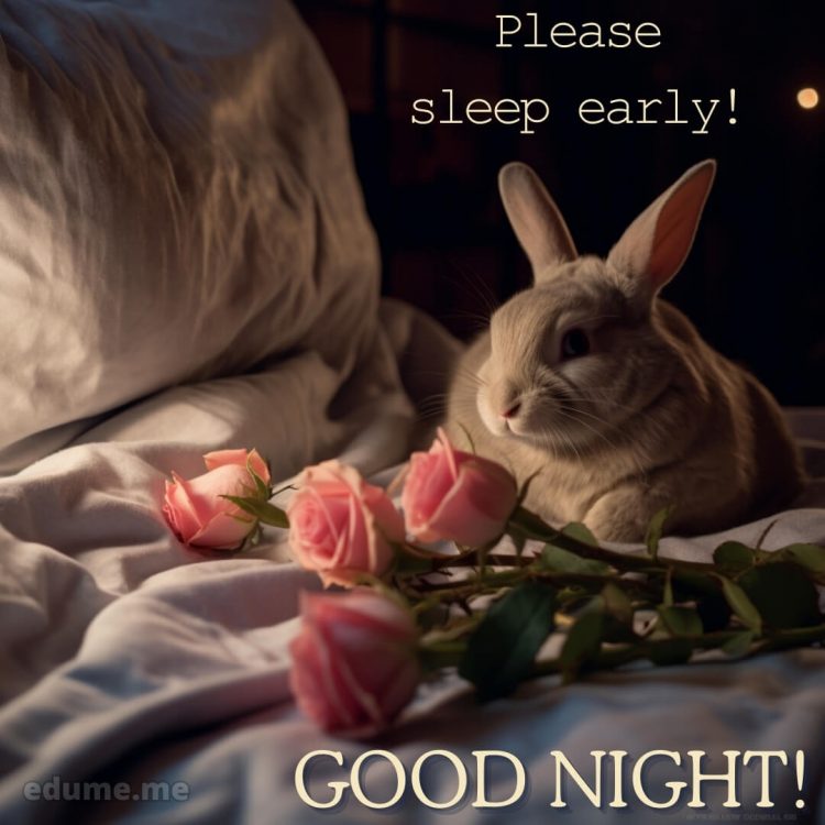 Rose good night images picture rabbit gratis
