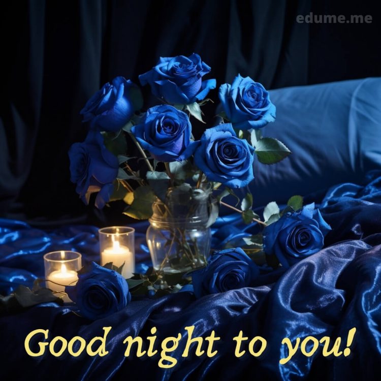 Rose good night images picture blue roses gratis