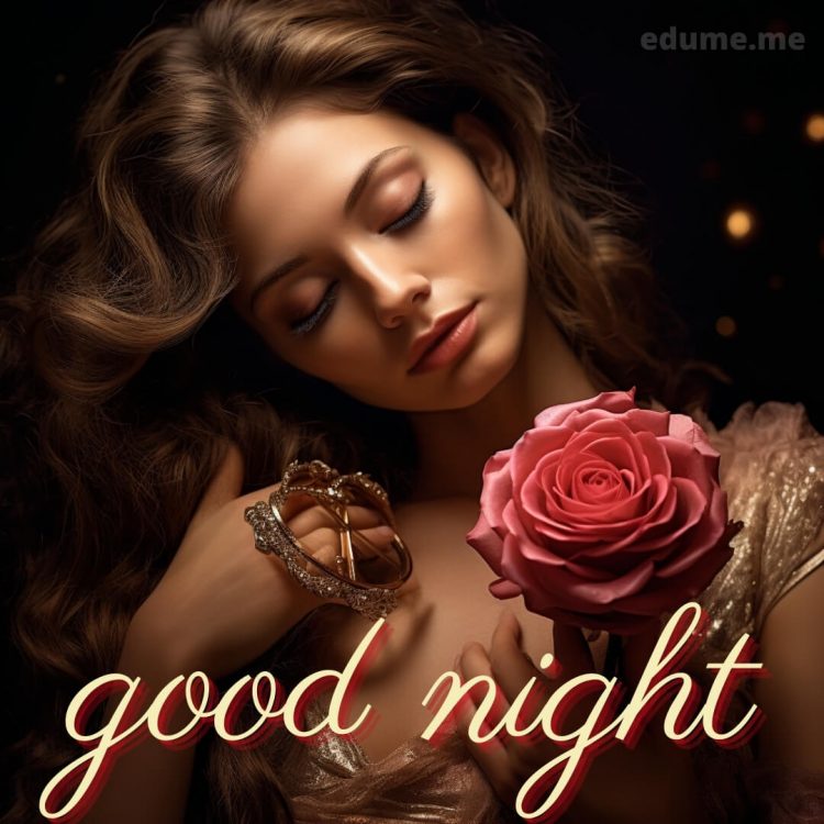 Sweet dreams good night rose picture girl gratis
