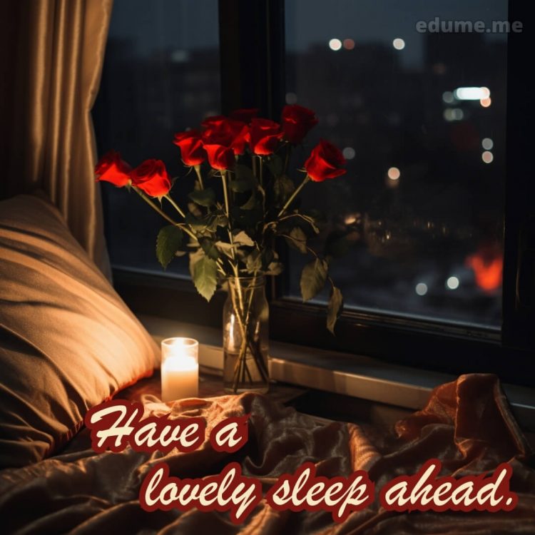 Sweet dreams good night rose picture window gratis