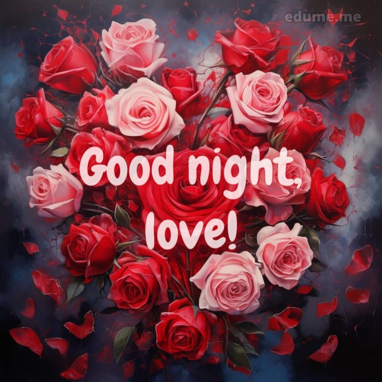 True love love good night rose picture petals gratis