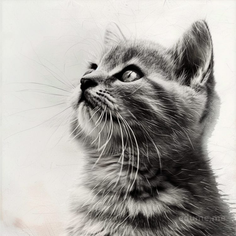 Cat images drawing picture black and white gratis