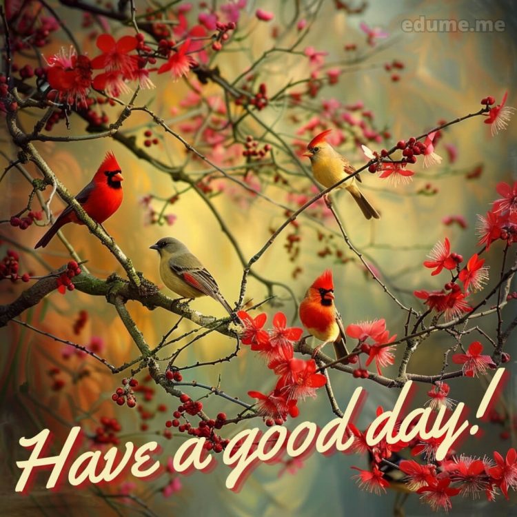 Have a good day picture birds gratis